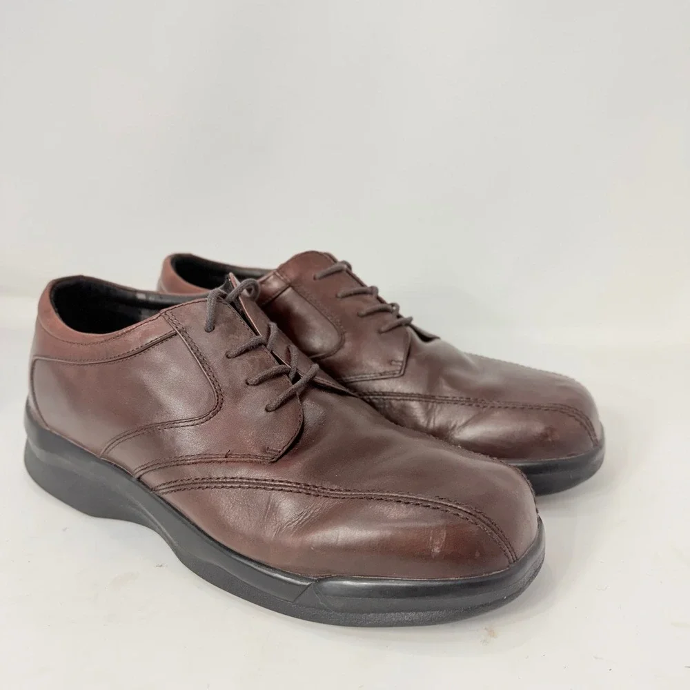 Apex B2060M Lexington Brown Leather Oxford Shoes Mens 13 X-Wide Orthopedic